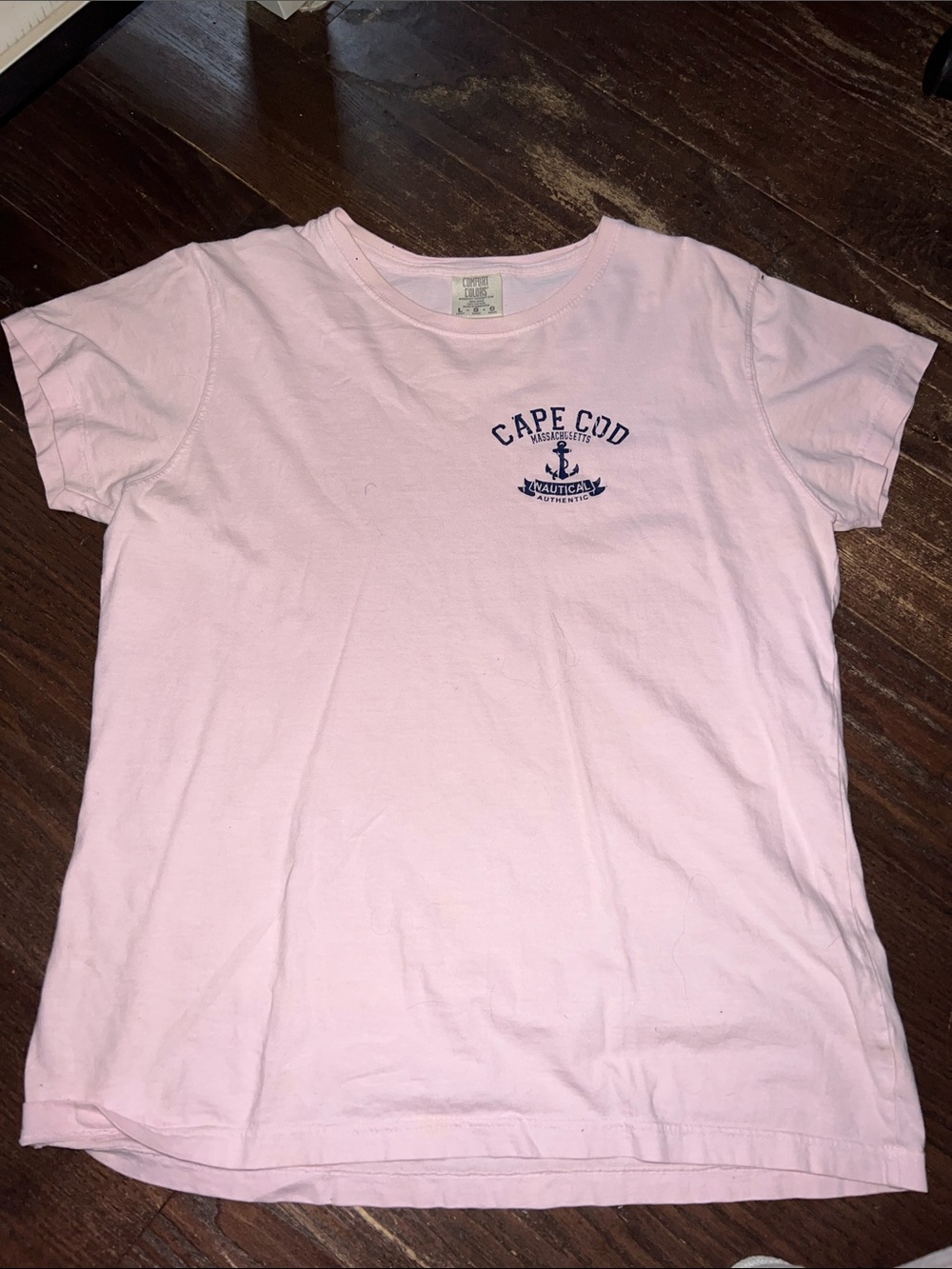 Comfort Colors Pink Cape Cod Anchor Logo Tee